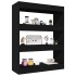 Estantería/divisor madera contrachapada negro 80x30x103