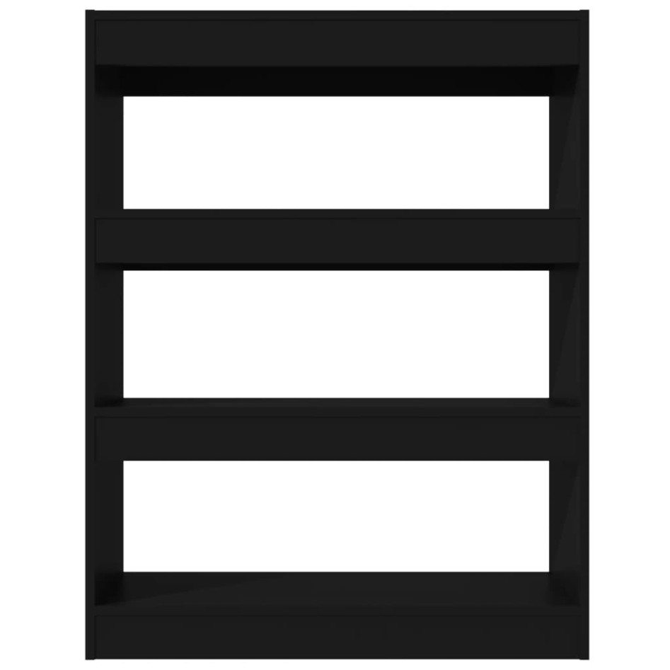 Estantería/divisor madera contrachapada negro 80x30x103