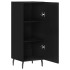 Aparador de madera contrachapada negro 34,5x34x90