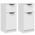 Aparadores 2 uds madera contrachapada blanco 30x30x70
