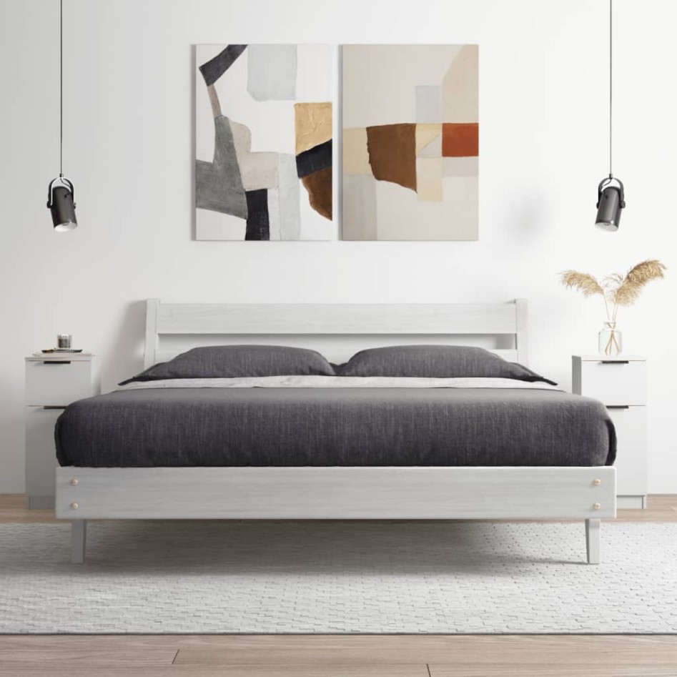 Aparadores 2 uds madera contrachapada blanco 30x30x70