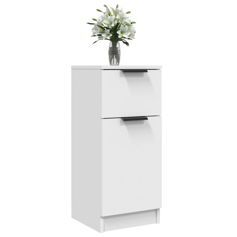 Aparadores 2 uds madera contrachapada blanco 30x30x70