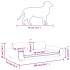 Cama para perros de terciopelo gris claro 100x54x33