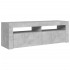 Mueble de TV con luces LED gris hormigón 120x35x40