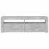 Mueble de TV con luces LED gris hormigón 120x35x40