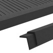 Molduras angulares 5 uds WPC negro 170 cm