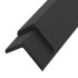 Molduras angulares 5 uds WPC negro 170
