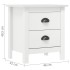 Mesita de noche Hill madera maciza de pino blanco 46x35x49,5