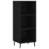 Aparador de madera de ingeniería negro 34,5x32,5x90