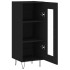 Aparador de madera contrachapada negro 34,5x34x90