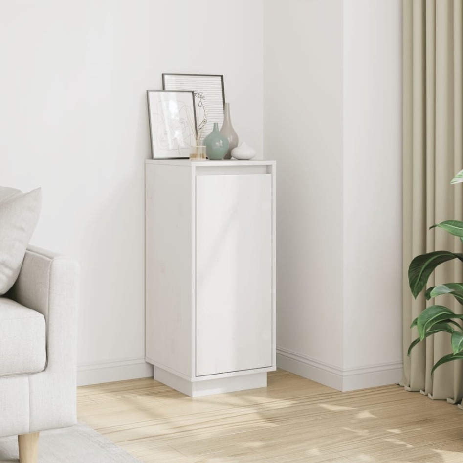 Aparador de madera maciza de pino blanco 31,5x34x75