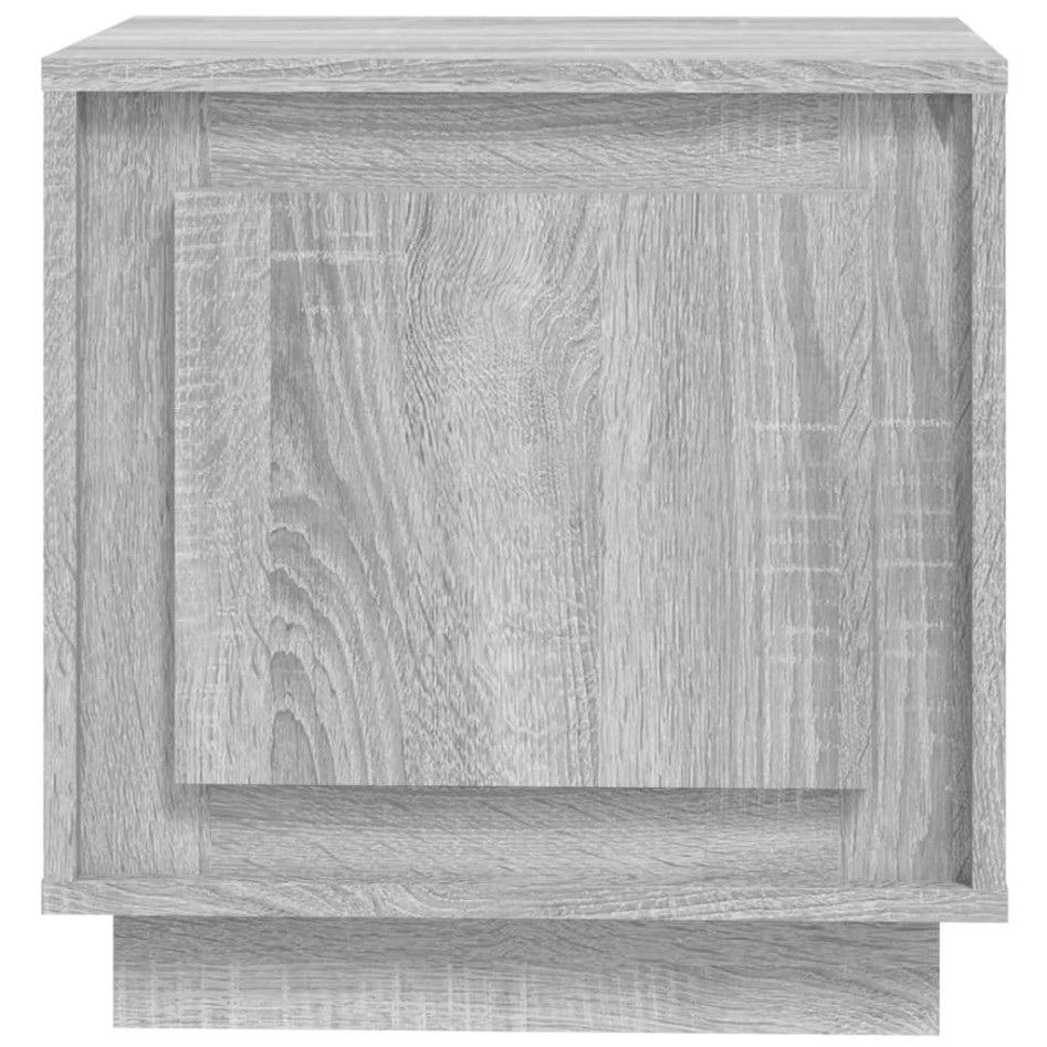 Mesitas de noche 2 uds madera contrachapada gris 44x35x45