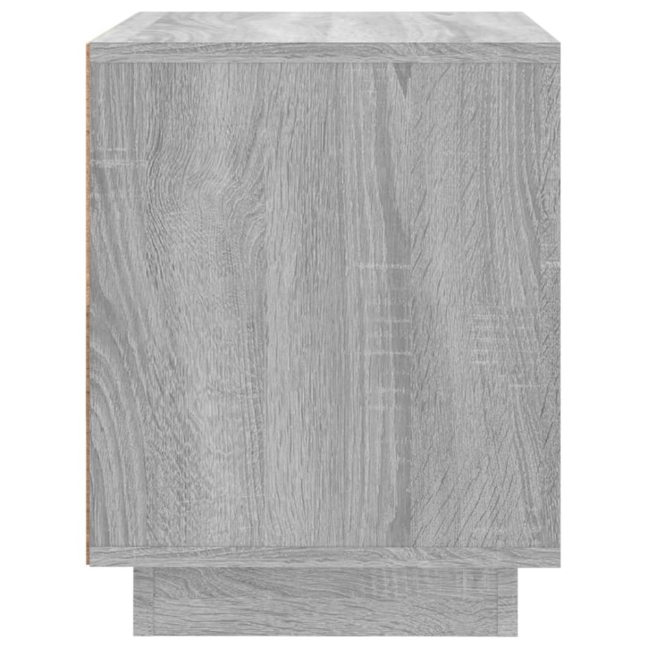 Mesitas de noche 2 uds madera contrachapada gris 44x35x45