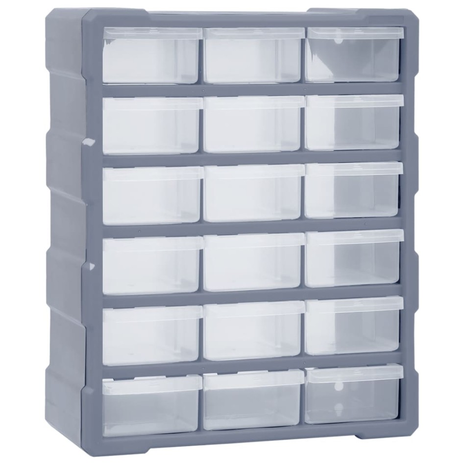 Organizador multicajones con 18 cajones intermedios 38x16x47