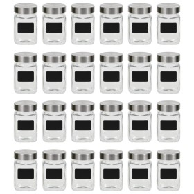 Tarros de almacenaje con pegatina 24 unidades 300