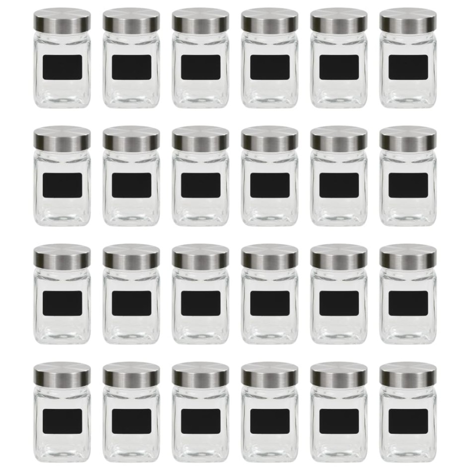 Tarros de almacenaje con pegatina 24 unidades 300