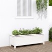 Arriate elevado de jardín madera de pino blanco 119,5x40x39 cm