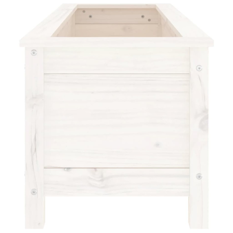Arriate elevado de jardín madera de pino blanco 119,5x40x39