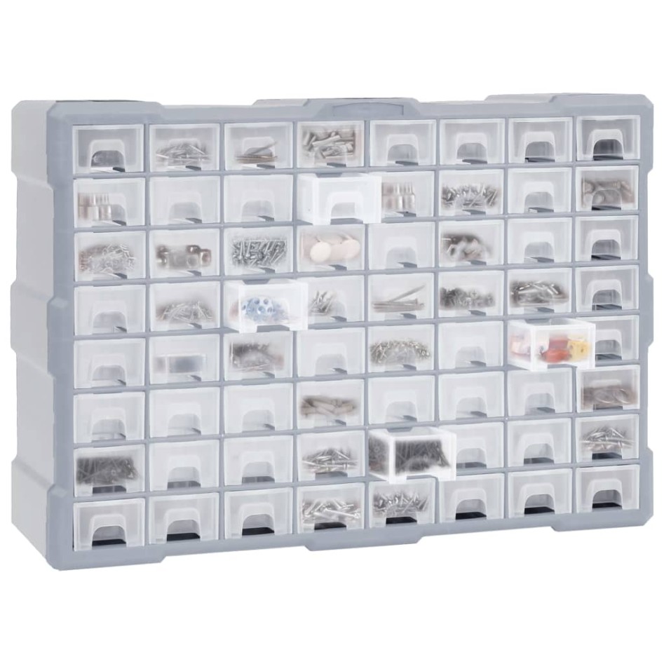 Organizador multicajones con 64 cajones 52x16x37,5