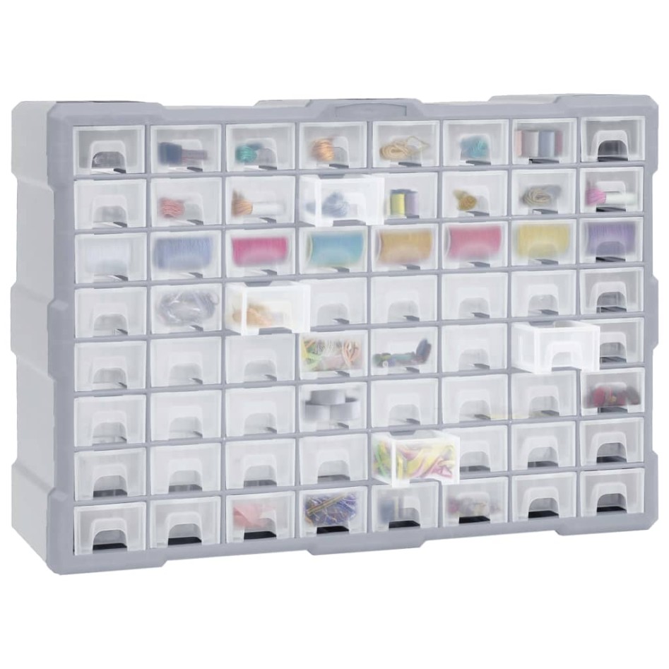 Organizador multicajones con 64 cajones 52x16x37,5