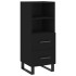Aparador de madera contrachapada negro 34,5x34x90