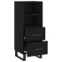 Aparador de madera contrachapada negro 34,5x34x90