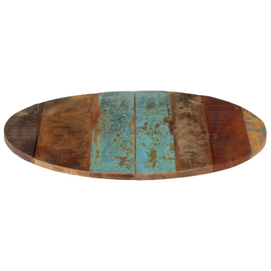 Tablero de mesa redonda madera reciclada maciza 60 cm 15-16