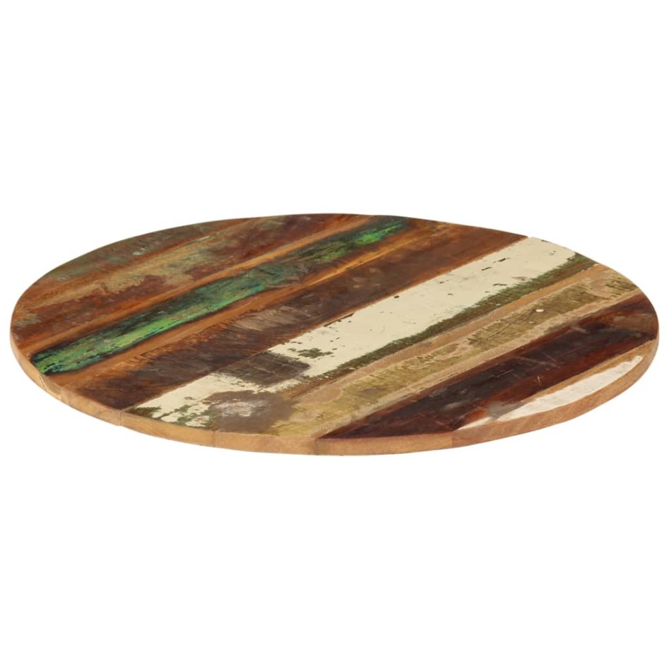 Tablero de mesa redonda madera reciclada maciza 60 cm 15-16