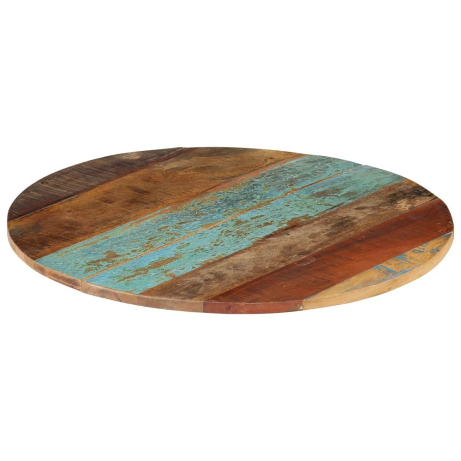 Tablero de mesa redonda madera reciclada maciza 60 cm 15-16