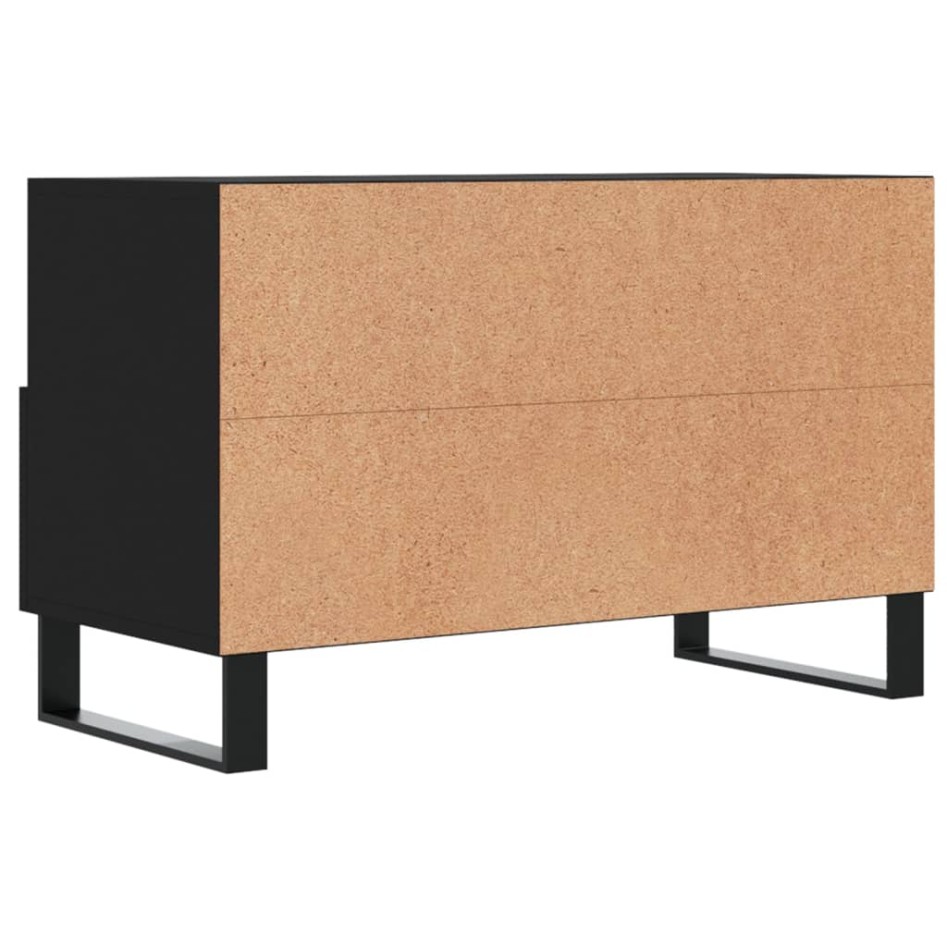 Mueble para TV madera contrachapada negro 80x36x50