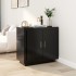 Aparador de madera contrachapada negro 80x40x75