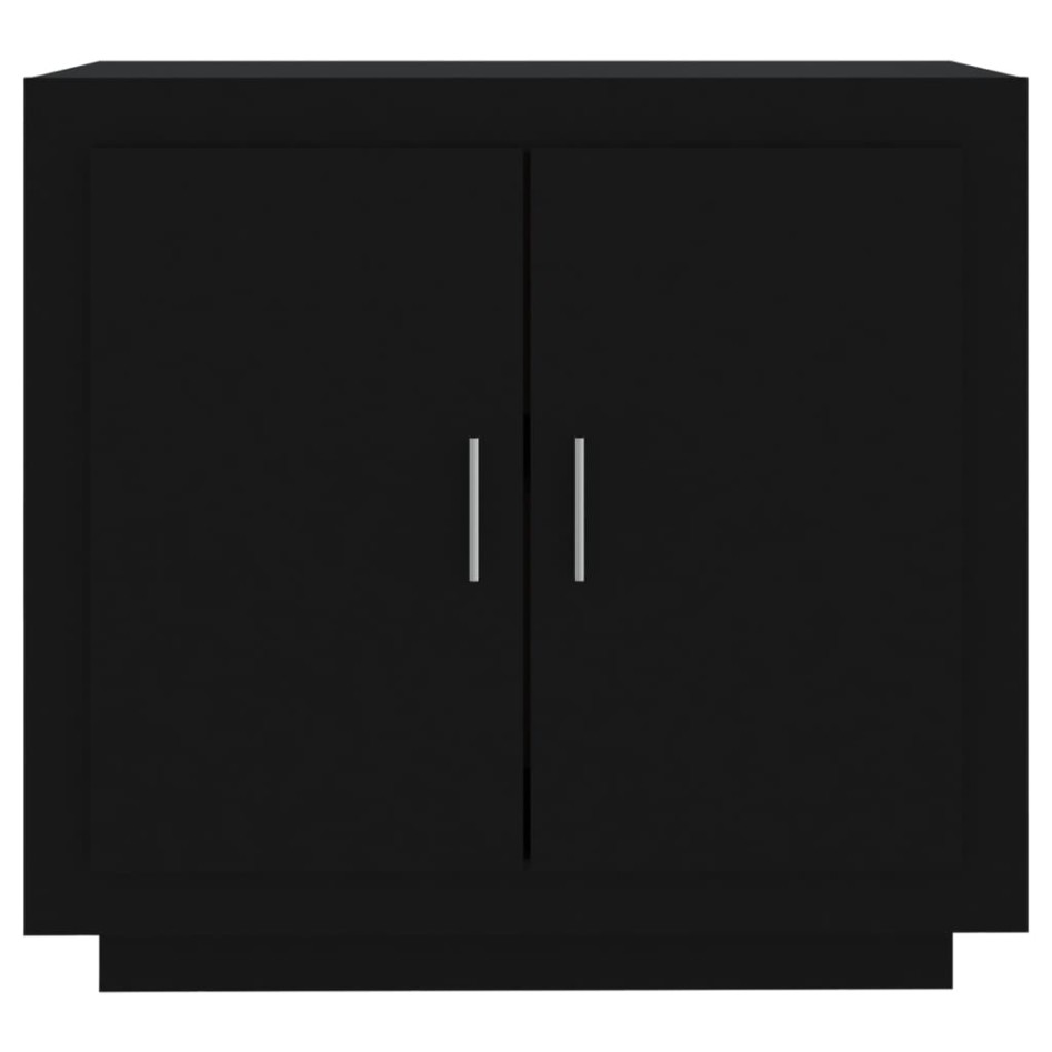 Aparador de madera contrachapada negro 80x40x75