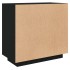 Aparador de madera contrachapada negro 80x40x75