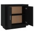 Aparador de madera contrachapada negro 80x40x75