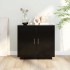Aparador de madera contrachapada negro 80x40x75