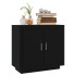 Aparador de madera contrachapada negro 80x40x75