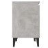 Mesitas de noche con patas de metal gris hormigón 40x30x50