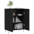 Aparador de madera de ingeniería negro 69,5x34x90