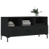 Mueble de TV madera de ingeniería negro 102x36x50