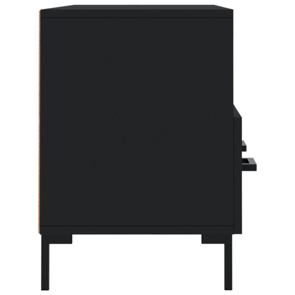 Mueble de TV madera de ingeniería negro 102x36x50