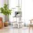 Rascador para gatos con postes de sisal gris claro 144,5