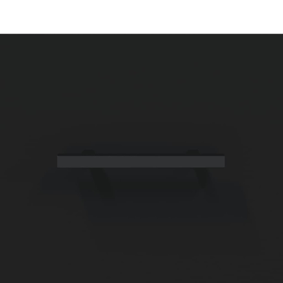 Mueble de TV madera de ingeniería negro 102x36x50