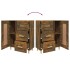 Aparador madera contrachapada color roble ahumado 69,5x34x90