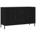 Aparador de madera de ingeniería negro 100x36x60