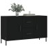 Aparador de madera de ingeniería negro 100x36x60
