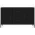 Aparador de madera de ingeniería negro 100x36x60