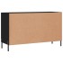 Aparador de madera de ingeniería negro 100x36x60