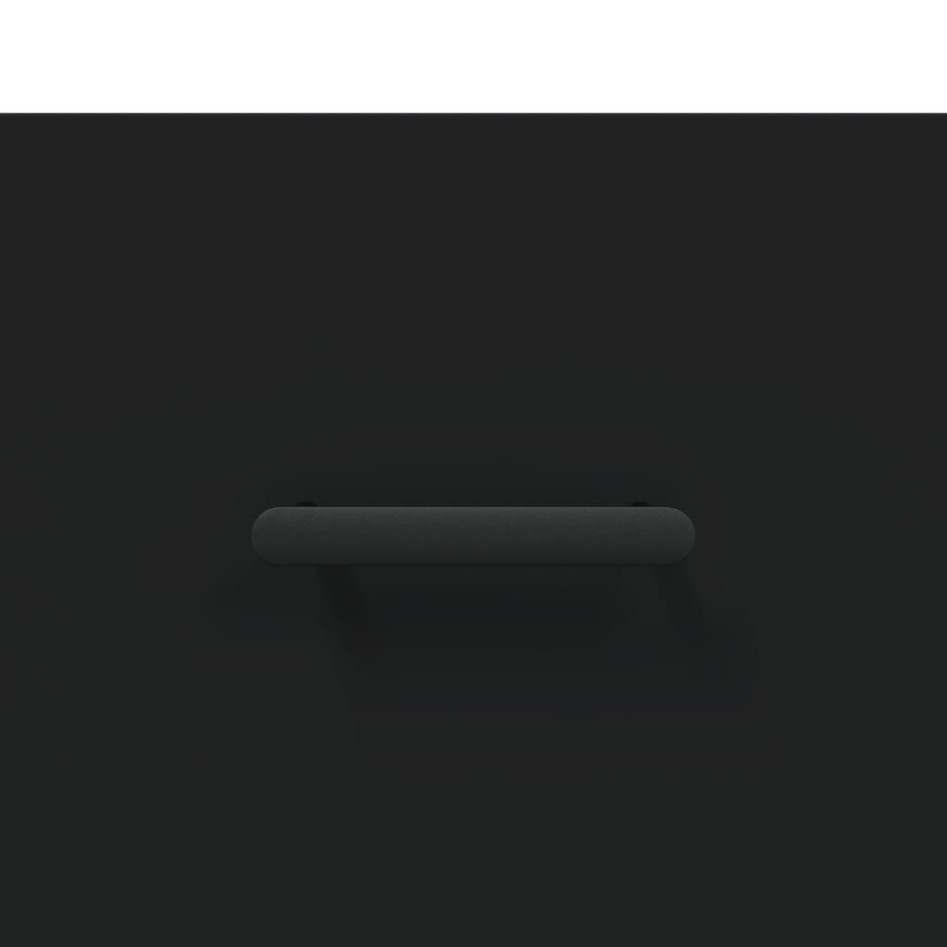 Aparador de madera de ingeniería negro 100x36x60