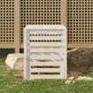 Compostador de madera maciza de pino blanco 63,5x63,5x77,5 cm