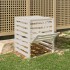 Compostador de madera maciza de pino blanco 63,5x63,5x77,5